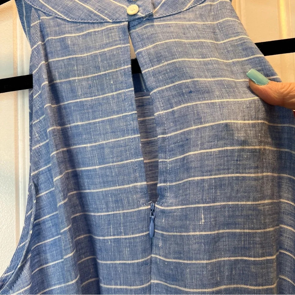 J. McLaughlin ‘Meline’ 100% Linen Striped Jumpsuit. Size 8.‎ NWOT. - Picture 7 of 12